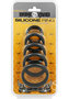 Boneyard Silicone Ring Cock Rings Full Range Kit (5 Piece Kit) - Black